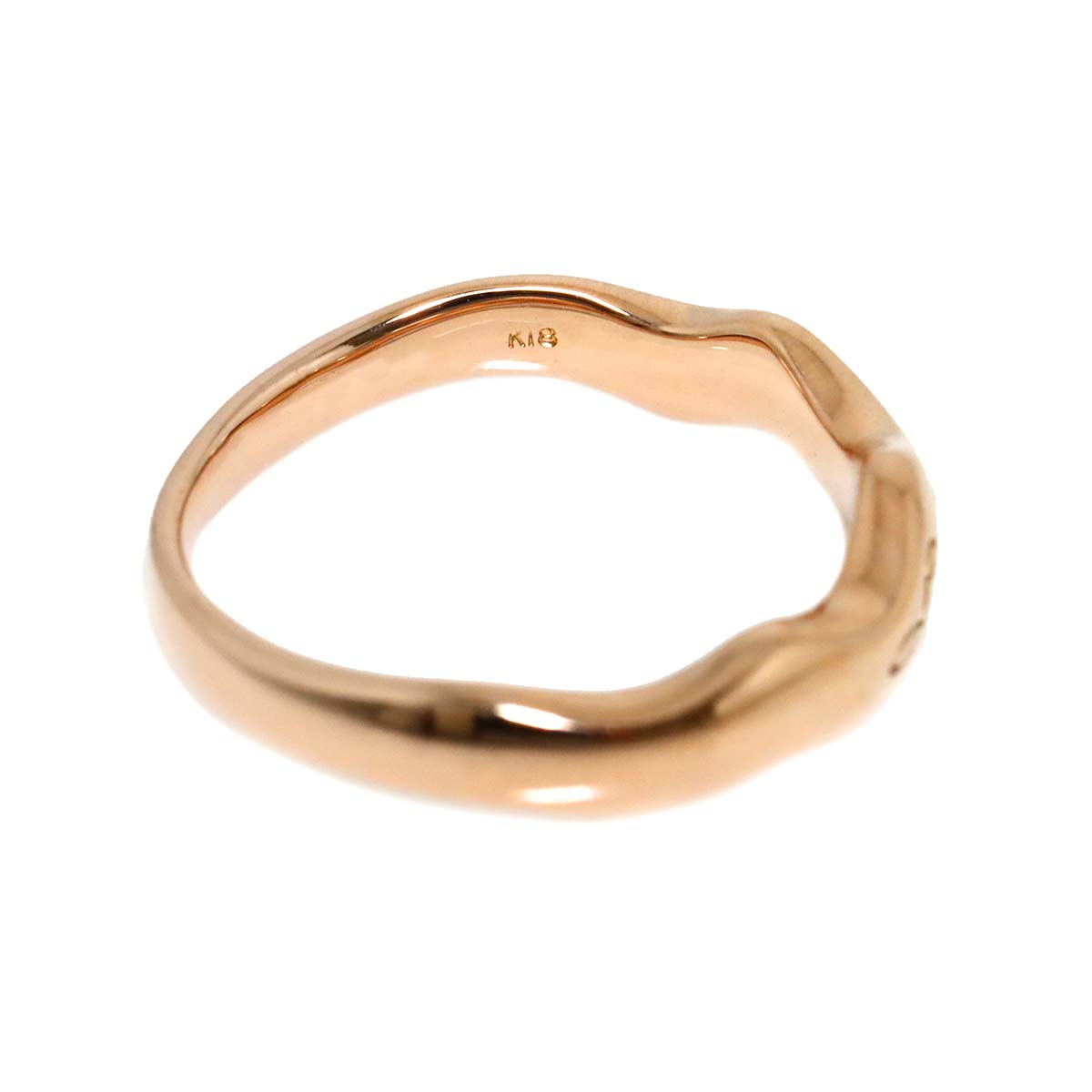 Diamond Ring 18K YG PG 750 size5.75-6(US)