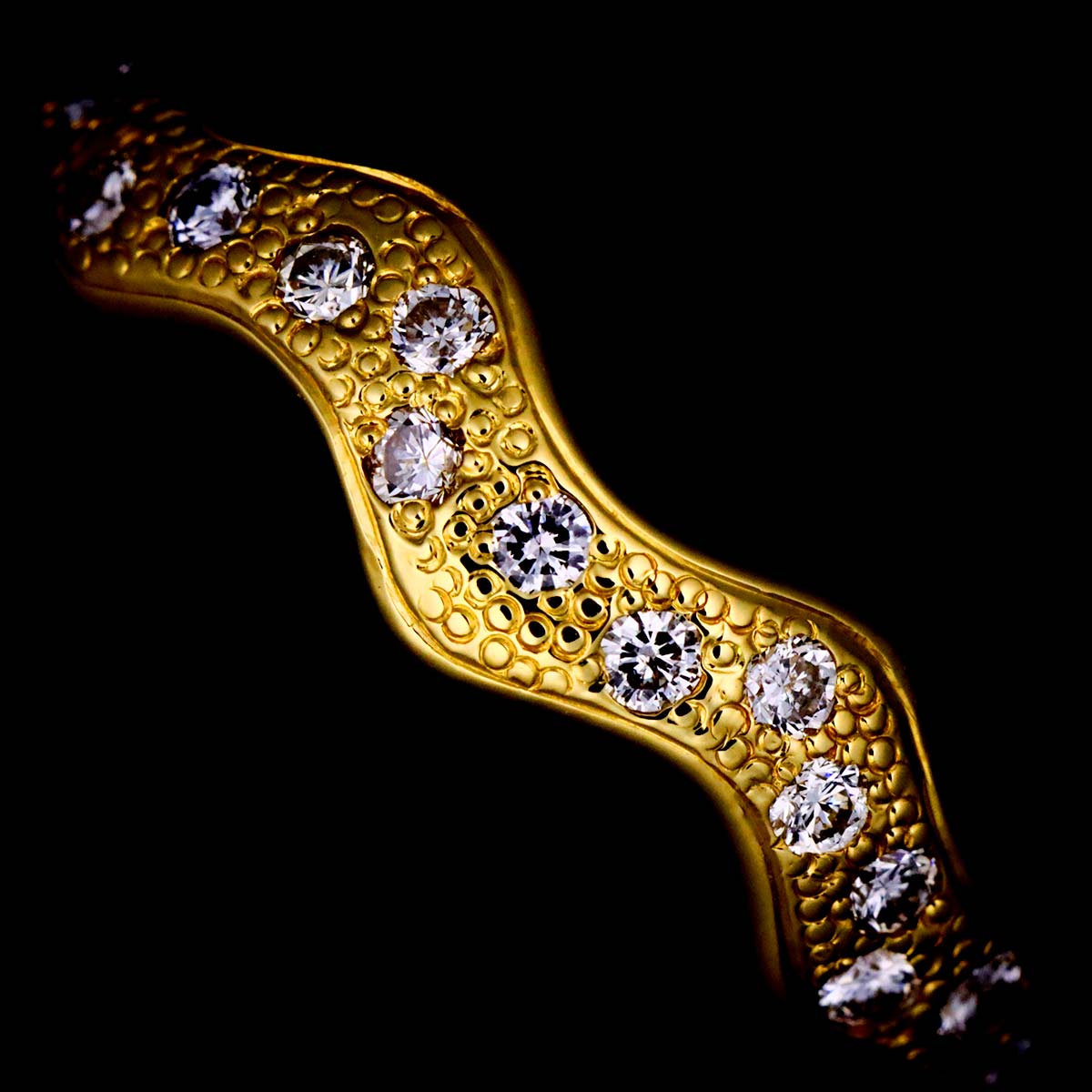 Diamond Ring 18K YG PG 750 size5.75-6(US)