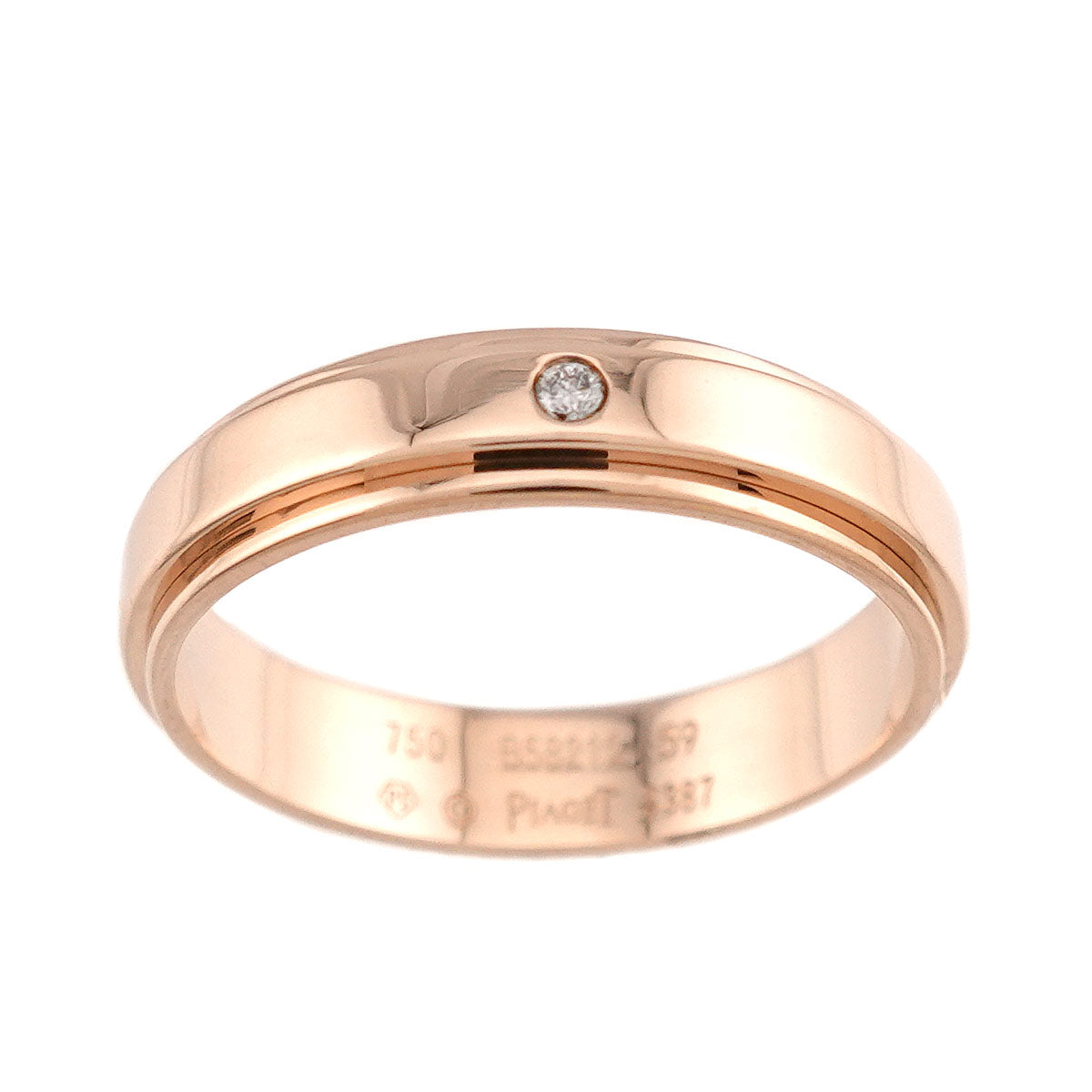 Possession Diamond Ring 18K Pink Gold 750 Size59 8.25(US)