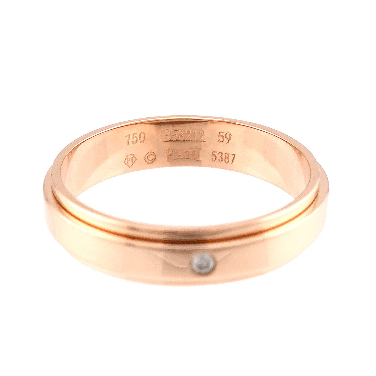 Possession Diamond Ring 18K Pink Gold 750 Size59 8.25(US)