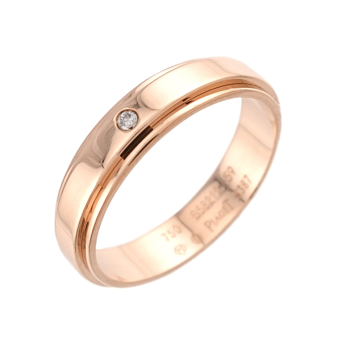 Possession Diamond Ring 18K Pink Gold 750 Size59 8.25(US)