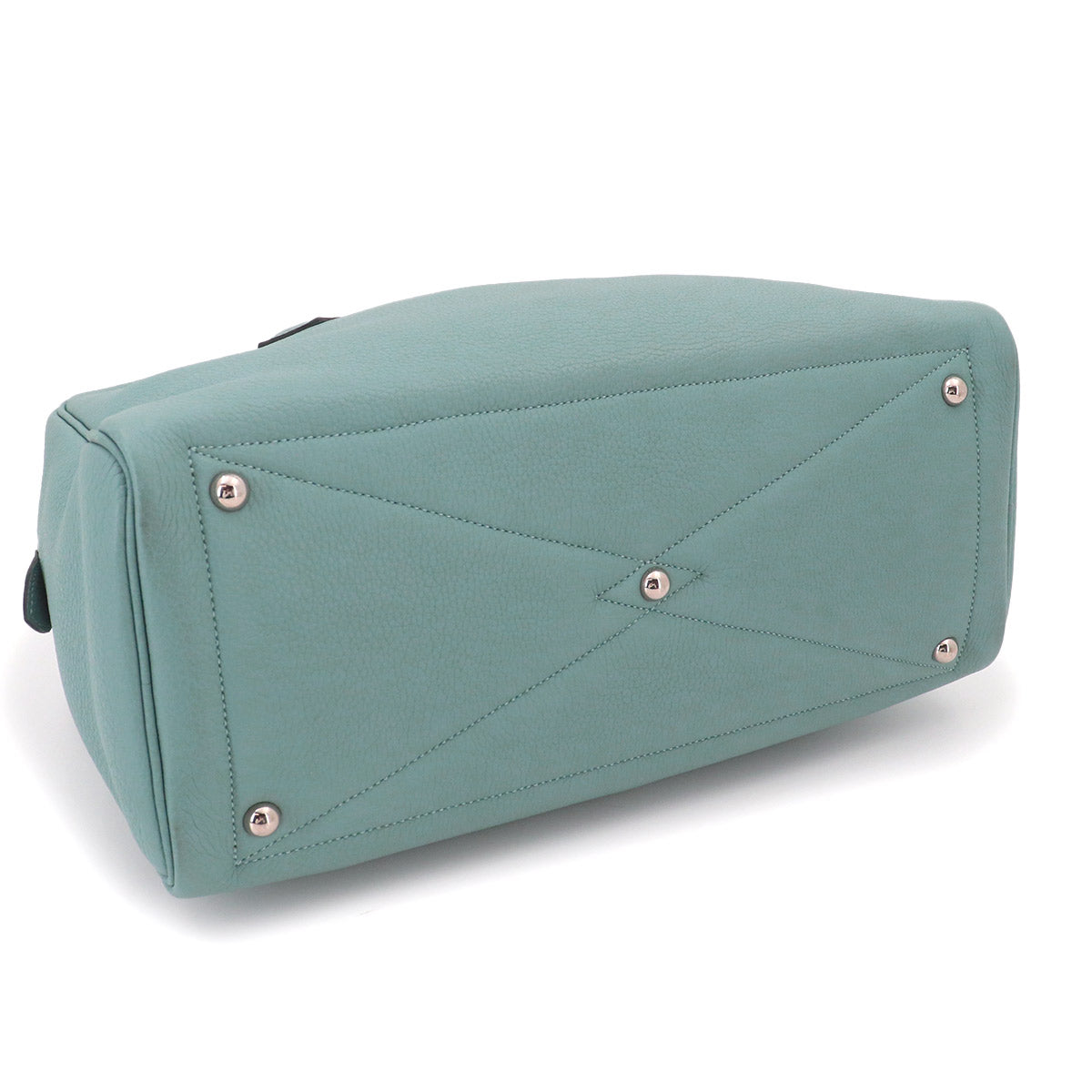 Victoria 35 Hand Bag Taurillon Clemence Ciel Purse