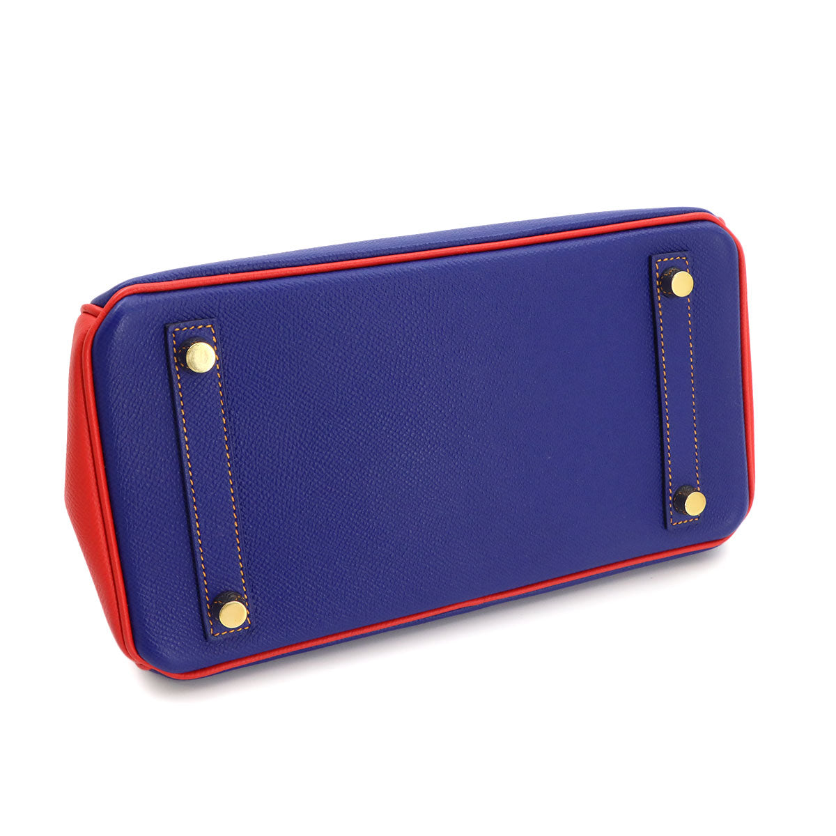 Birkin 25 SPO Hand Bag Epsom Blue Electrique Rouge Pivoine
