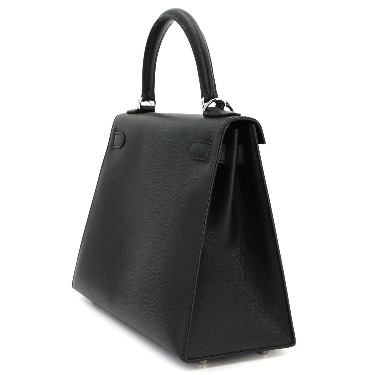 Kelly 28 Veau Epsom Black Hand Shoulder Bag Purse