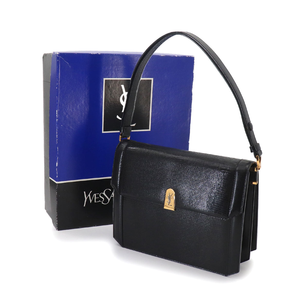 Shoulder Bag Leather Black Vintage Purse