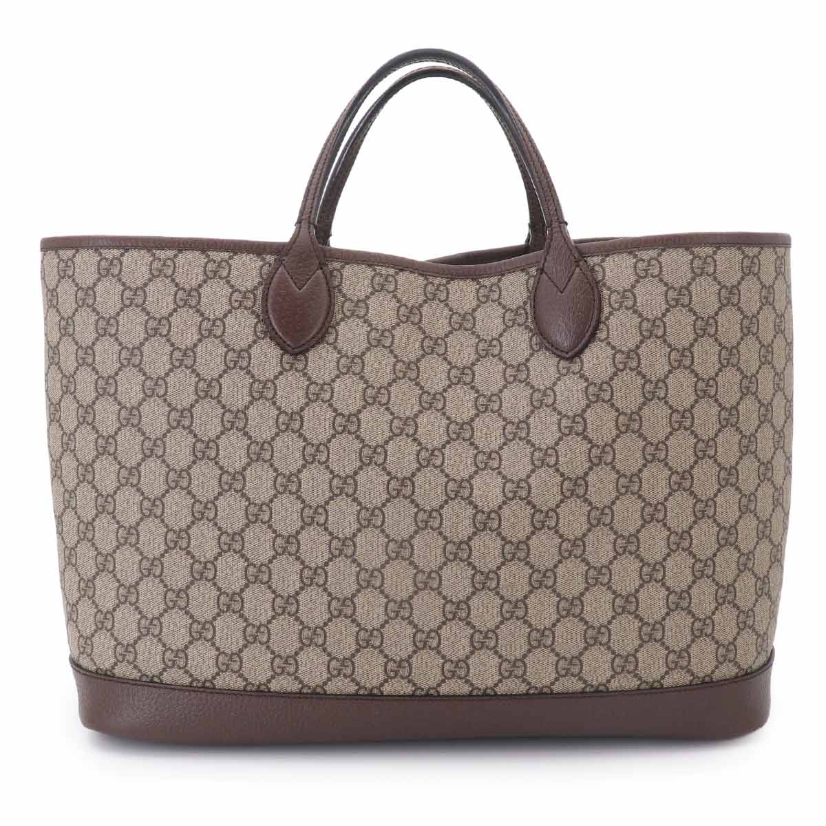Tote Shoulder Bag GG Supreme Canvas Beige Brown 739730