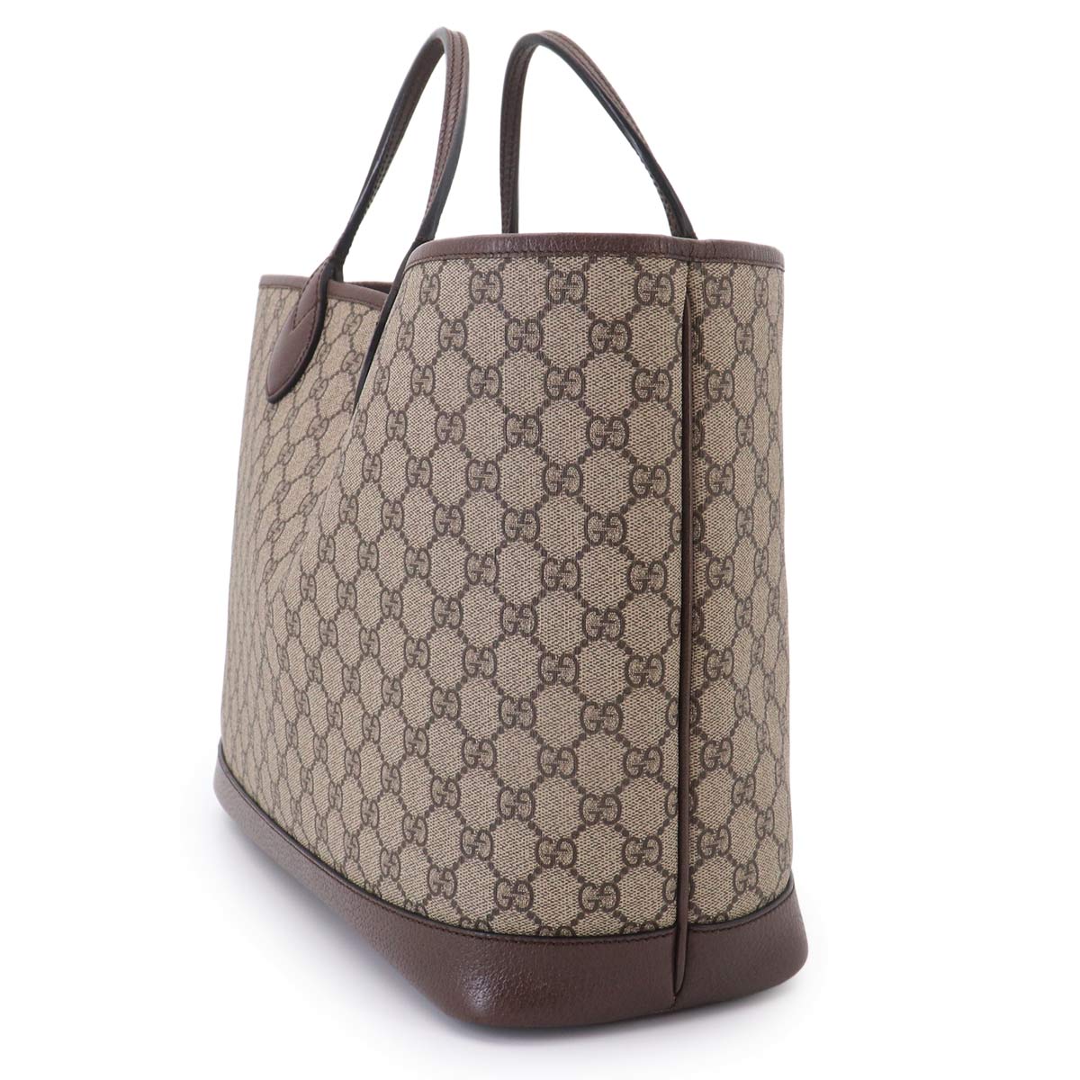 Tote Shoulder Bag GG Supreme Canvas Beige Brown 739730