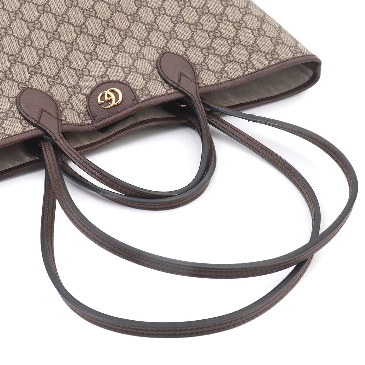 Tote Shoulder Bag GG Supreme Canvas Beige Brown 739730