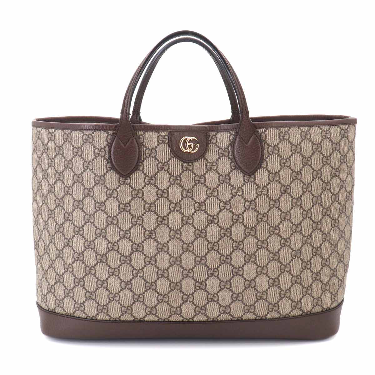 Tote Shoulder Bag GG Supreme Canvas Beige Brown 739730