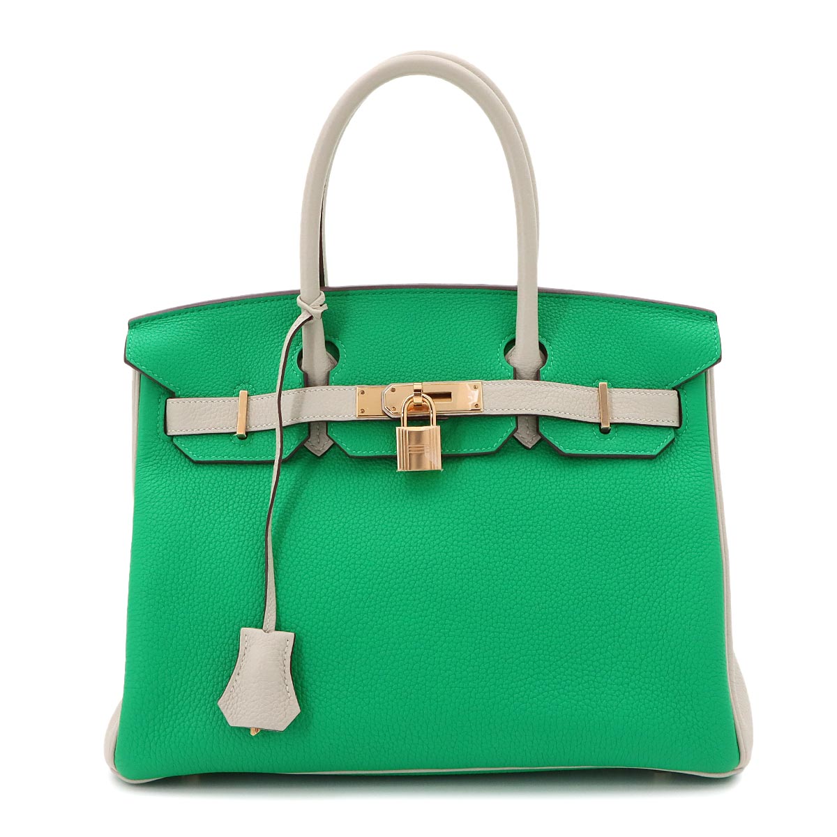 Birkin 30 Personal SPO Veau Togo Menthe Gris Perle Hand Bag