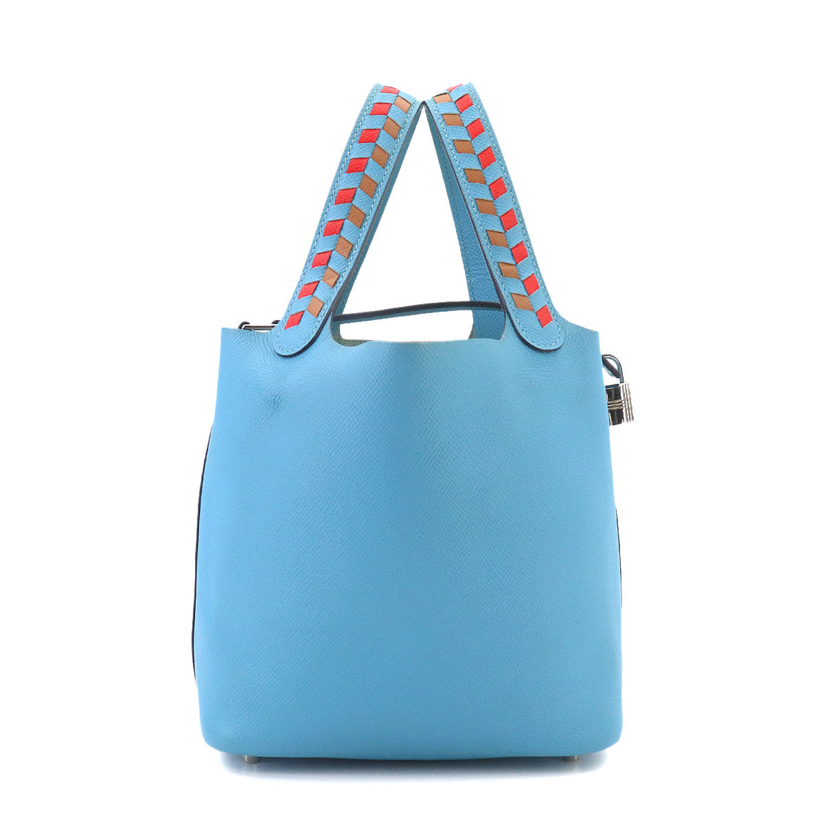 Picotin Lock PM Tressage Hand Bag Epsom Blue de Nord
