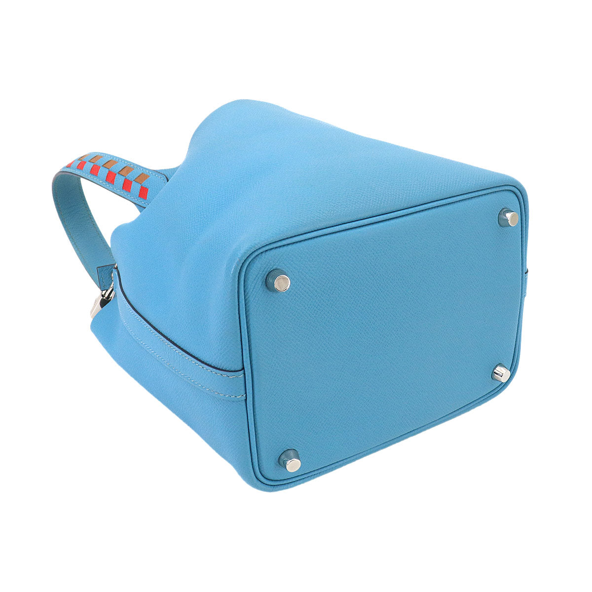 Picotin Lock PM Tressage Hand Bag Epsom Blue de Nord