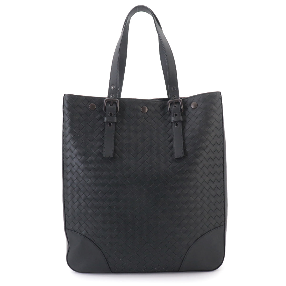 Intrecciato VN Acatre Tote Bag Leather Dark gray