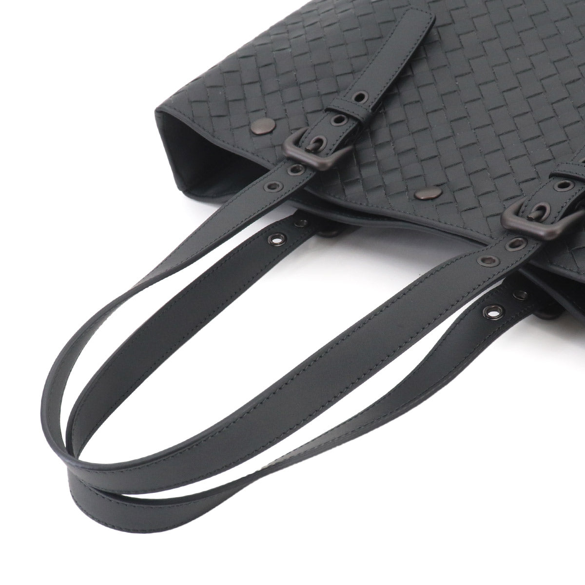 Intrecciato VN Acatre Tote Bag Leather Dark gray