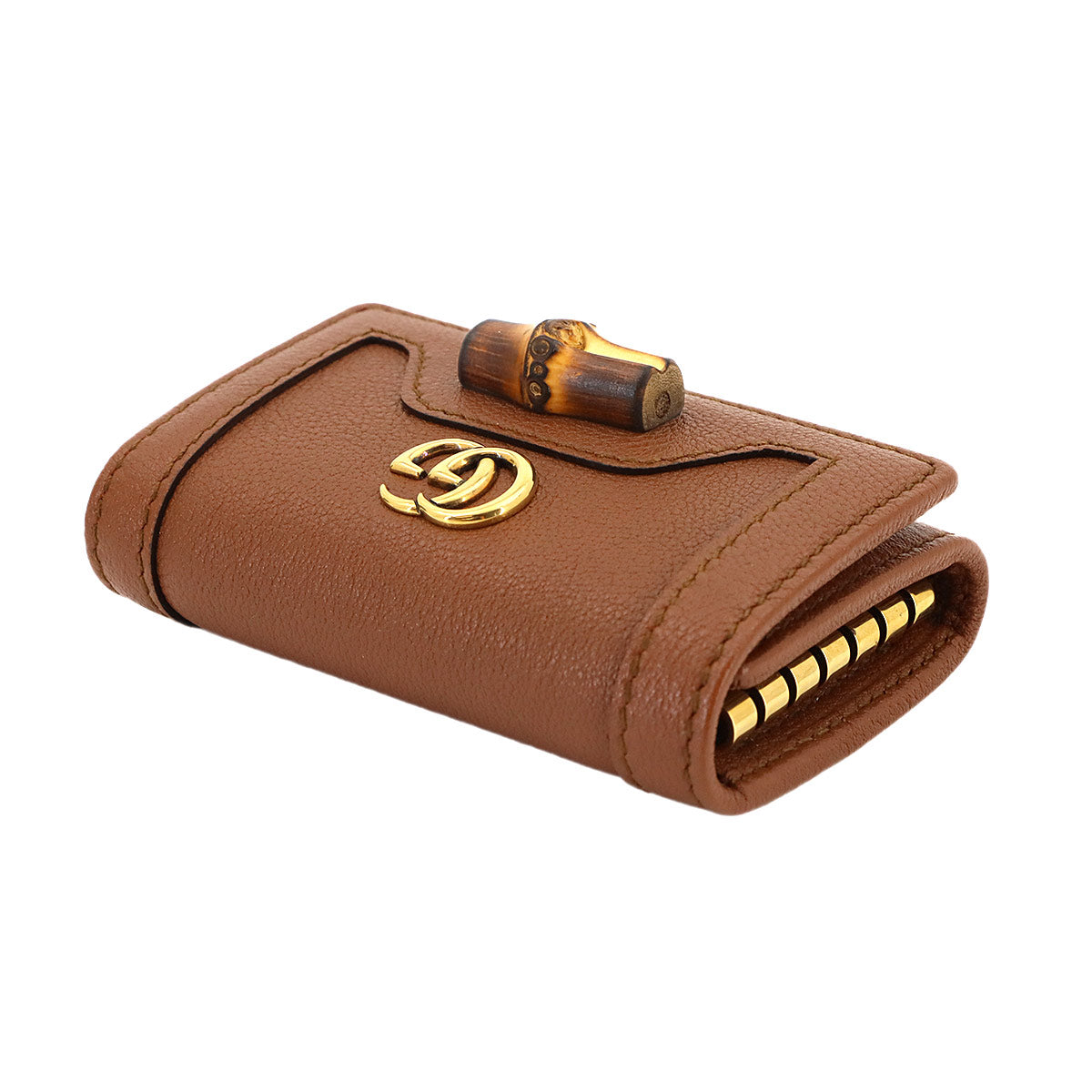Bamboo 6 Key Case Leather Brown 658686