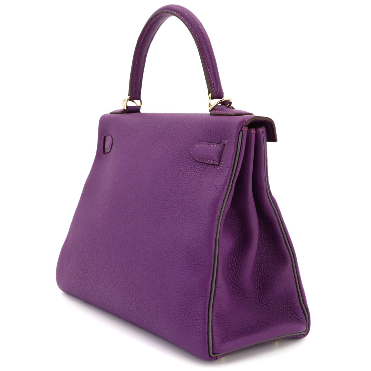 Kelly 28 Personal SPO Togo Anemone Etain Hand Shoulder Bag