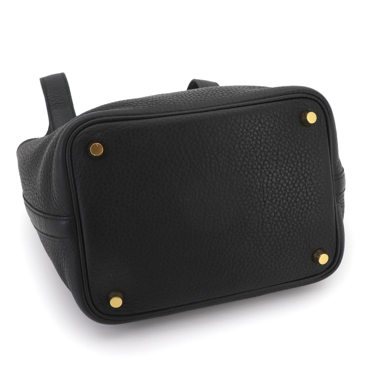 Picotin Lock PM Hand Bag Taurillon Clemence Black Y