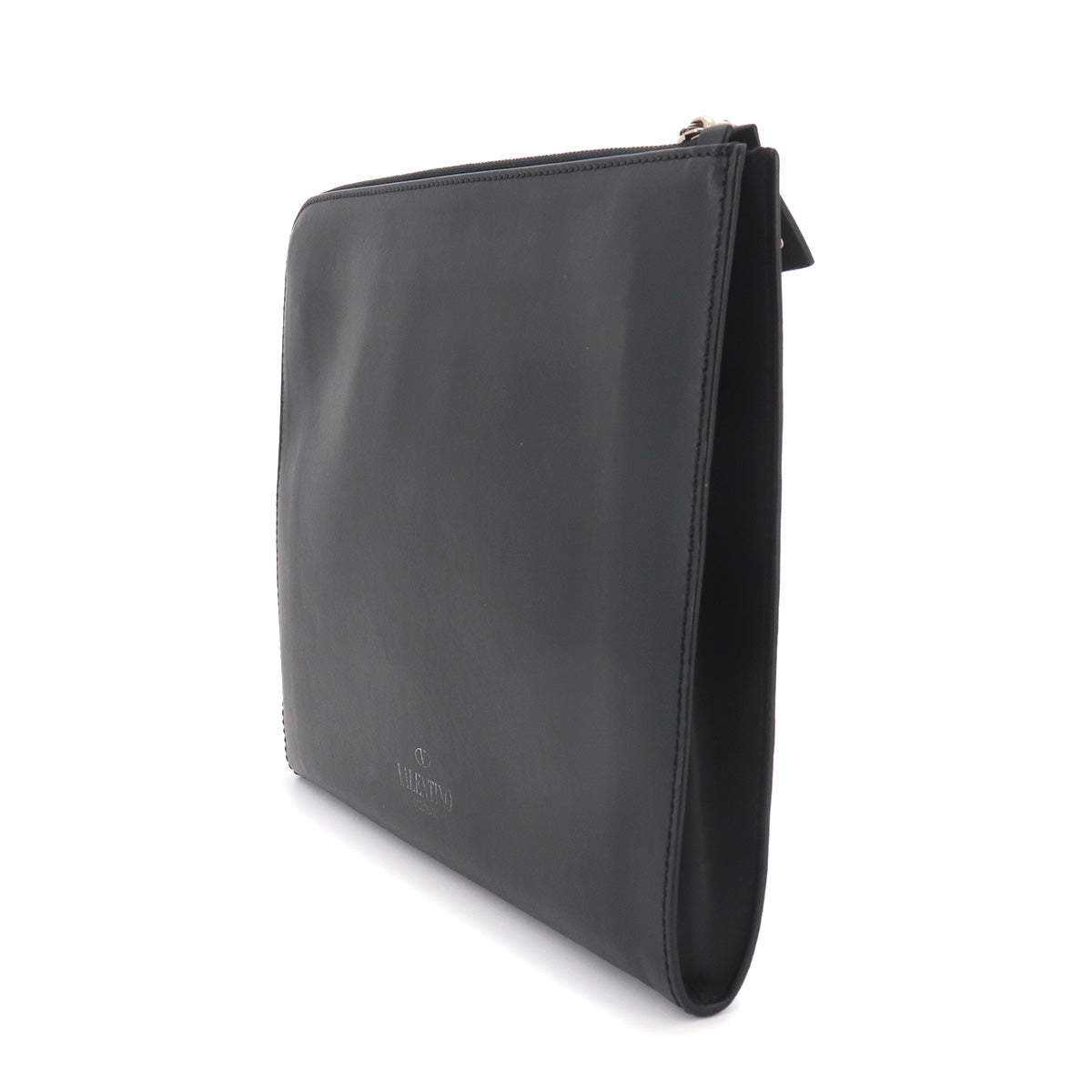 VLTN Clutch Bag Leather Black Purse