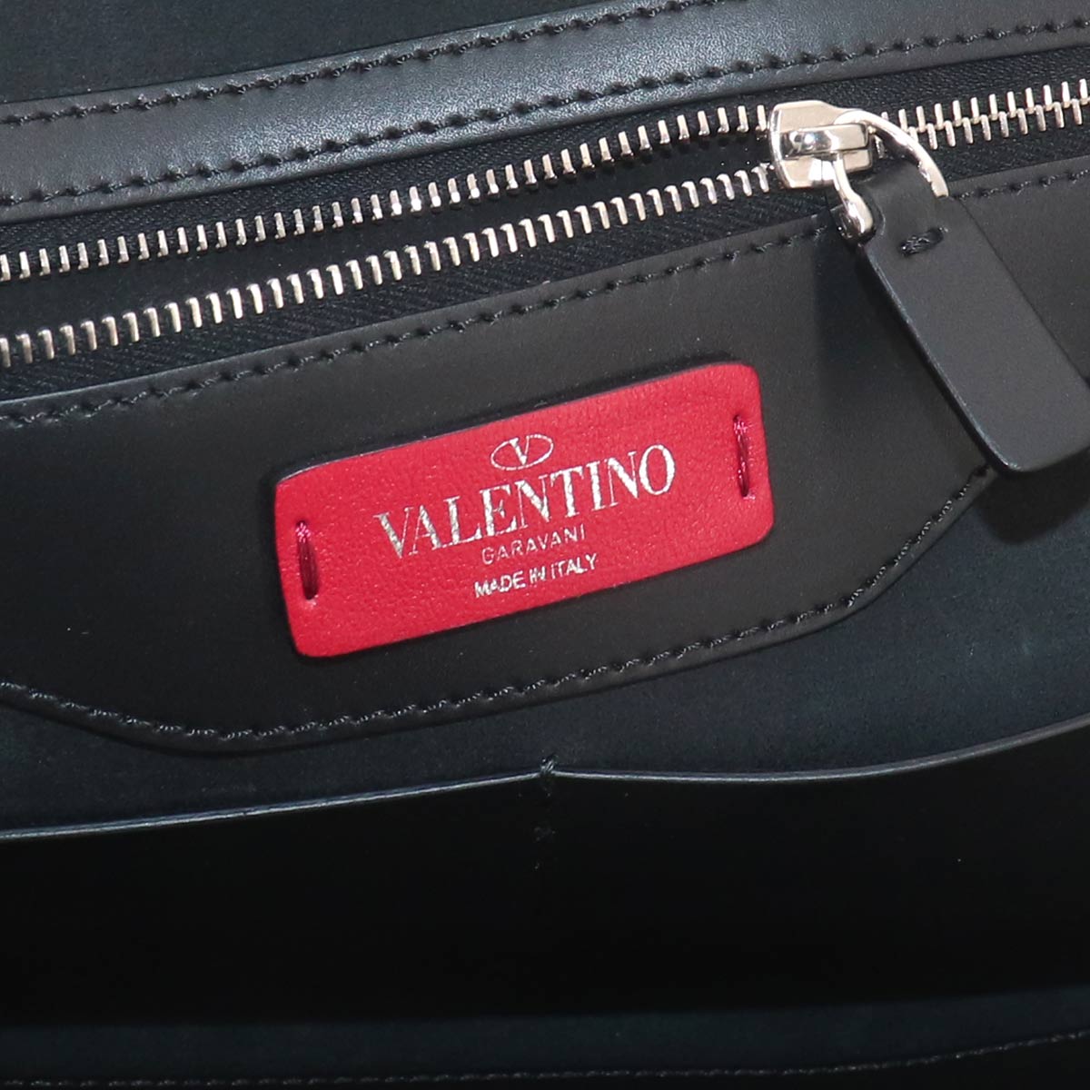 VLTN Clutch Bag Leather Black Purse