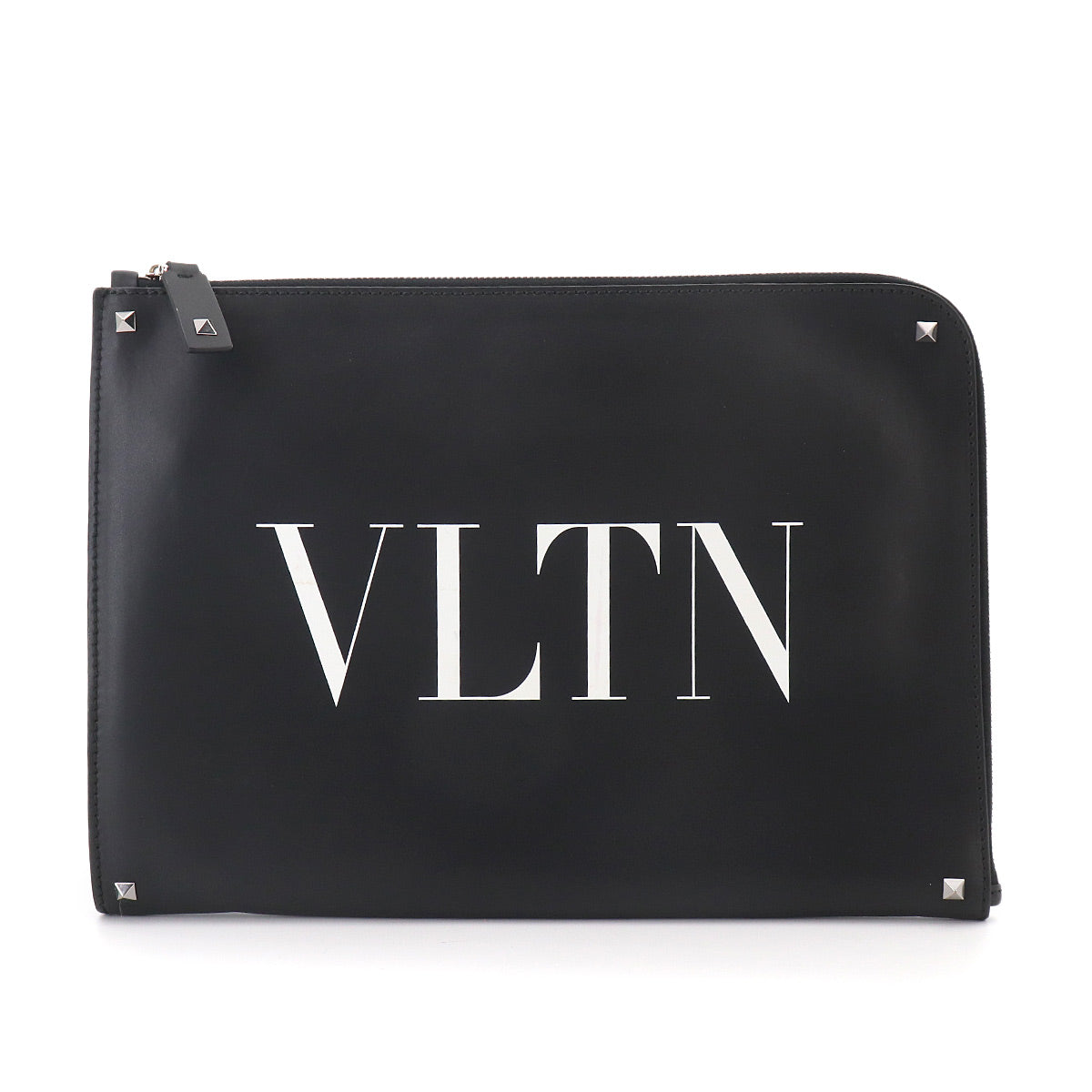 VLTN Clutch Bag Leather Black Purse
