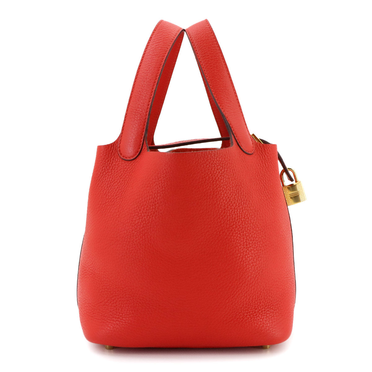 Picotin Lock PM Hand Bag Taurillon Clemence Rouge Tomate