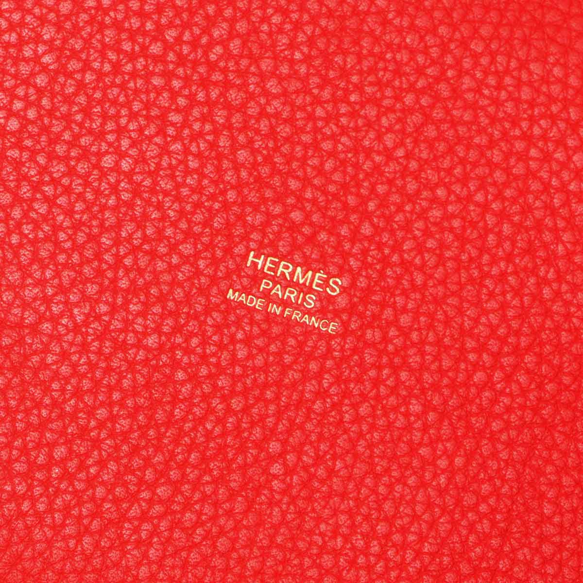 Picotin Lock PM Hand Bag Taurillon Clemence Rouge Tomate