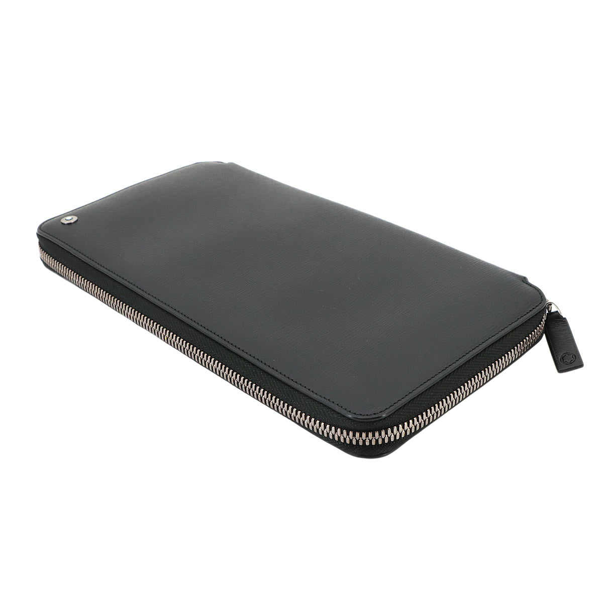 Zipped Around Long Wallet Leather Black