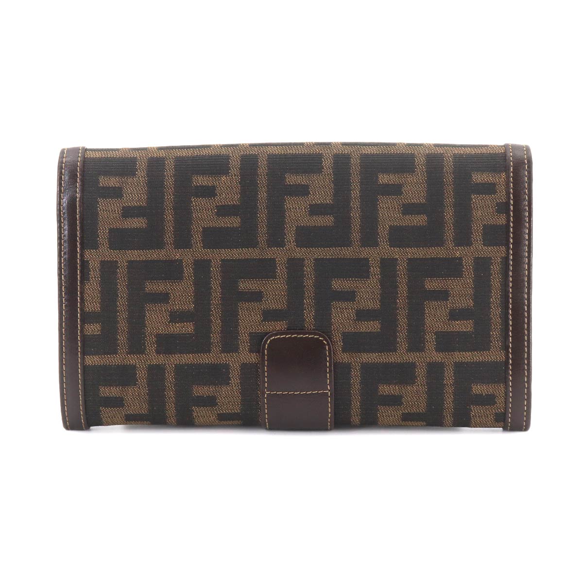 Zucca Long Wallet Canvas Leather Brown 01636 Purse