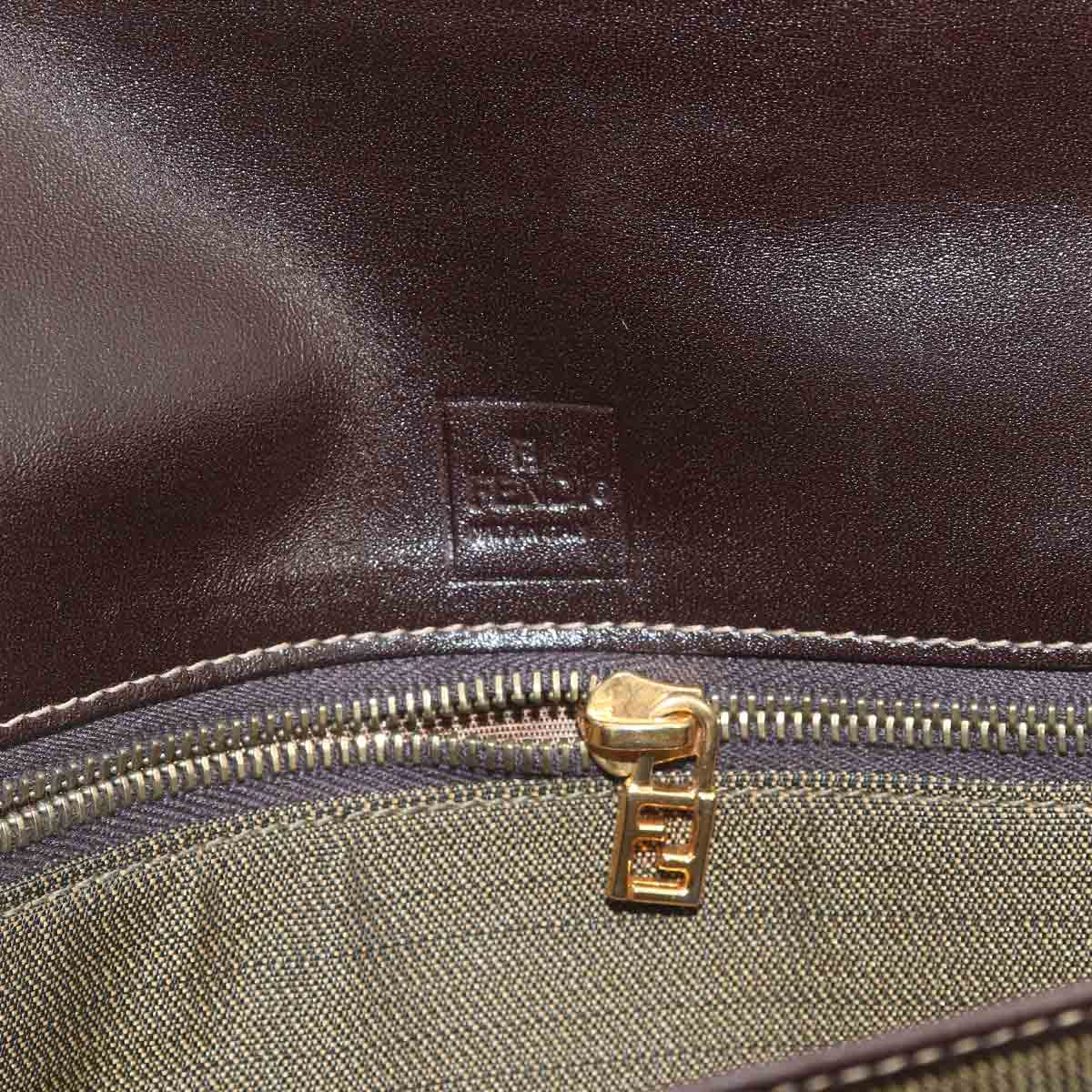 Zucca Long Wallet Canvas Leather Brown 01636 Purse