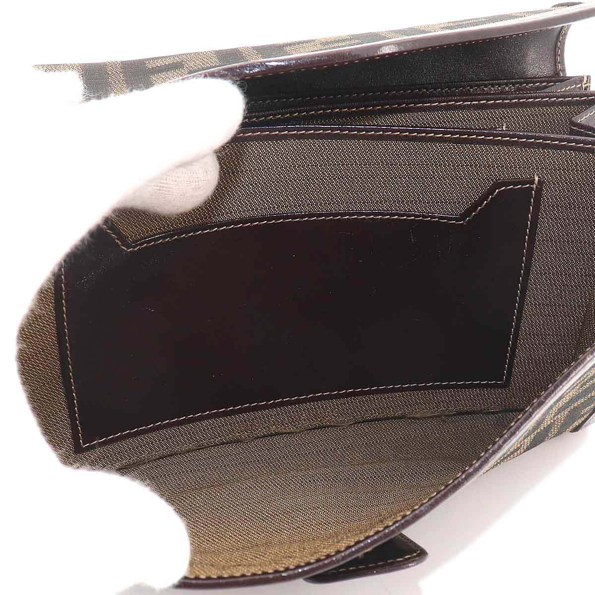 Zucca Long Wallet Canvas Leather Brown 01636 Purse