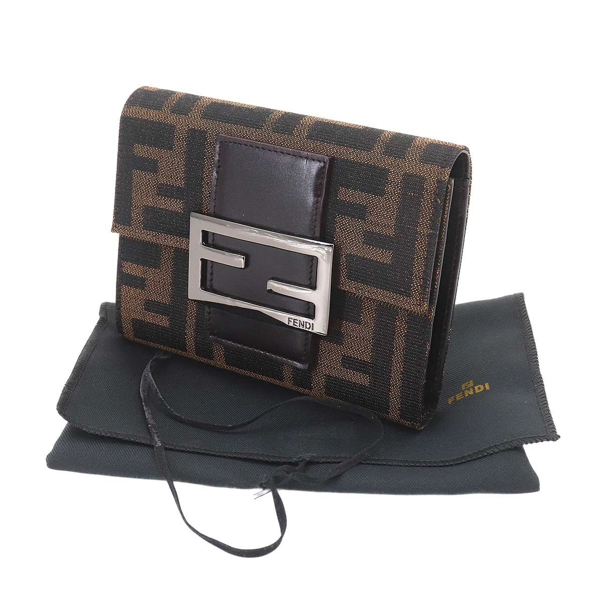 Zucca Wallet Canvas Leather Brown 8M0023