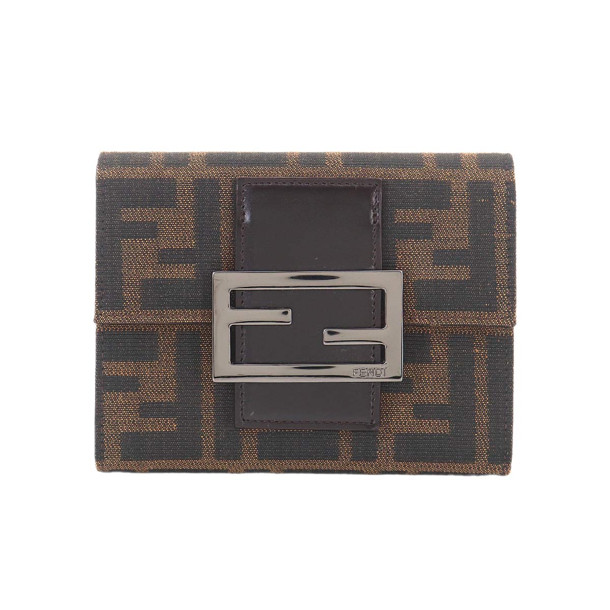 Zucca Wallet Canvas Leather Brown 8M0023