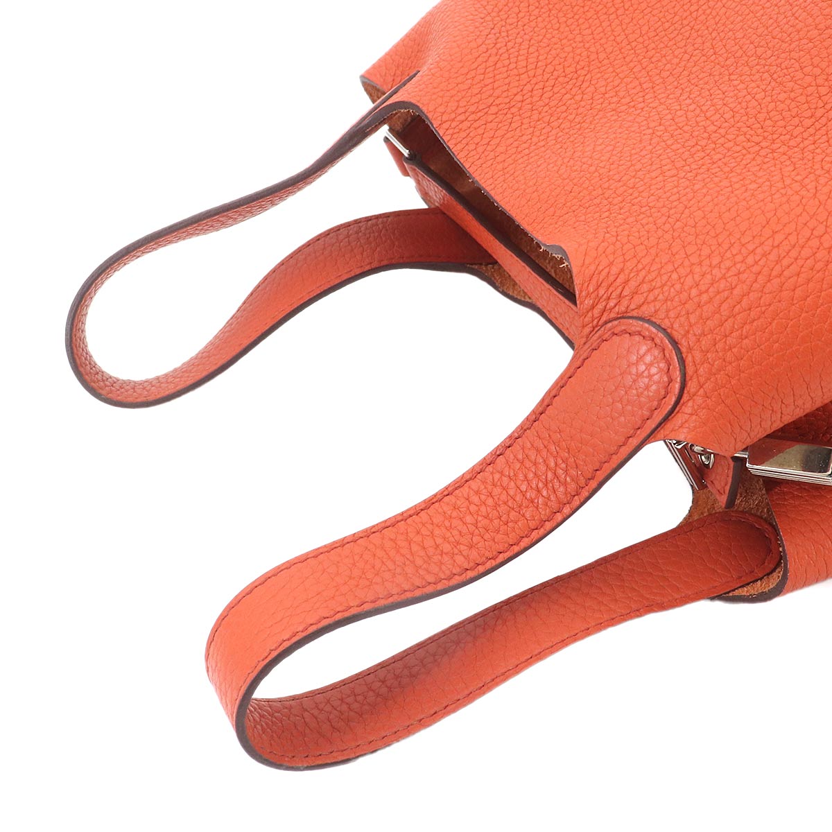 Picotin Lock PM Hand Bag Taurillon Clemence Terre Battue Purse