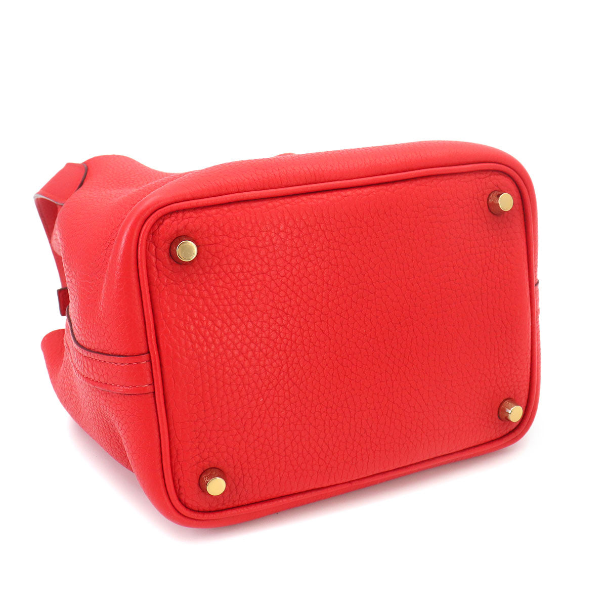 Picotin Lock PM Hand Bag Taurillon Clemence Rouge Tomate