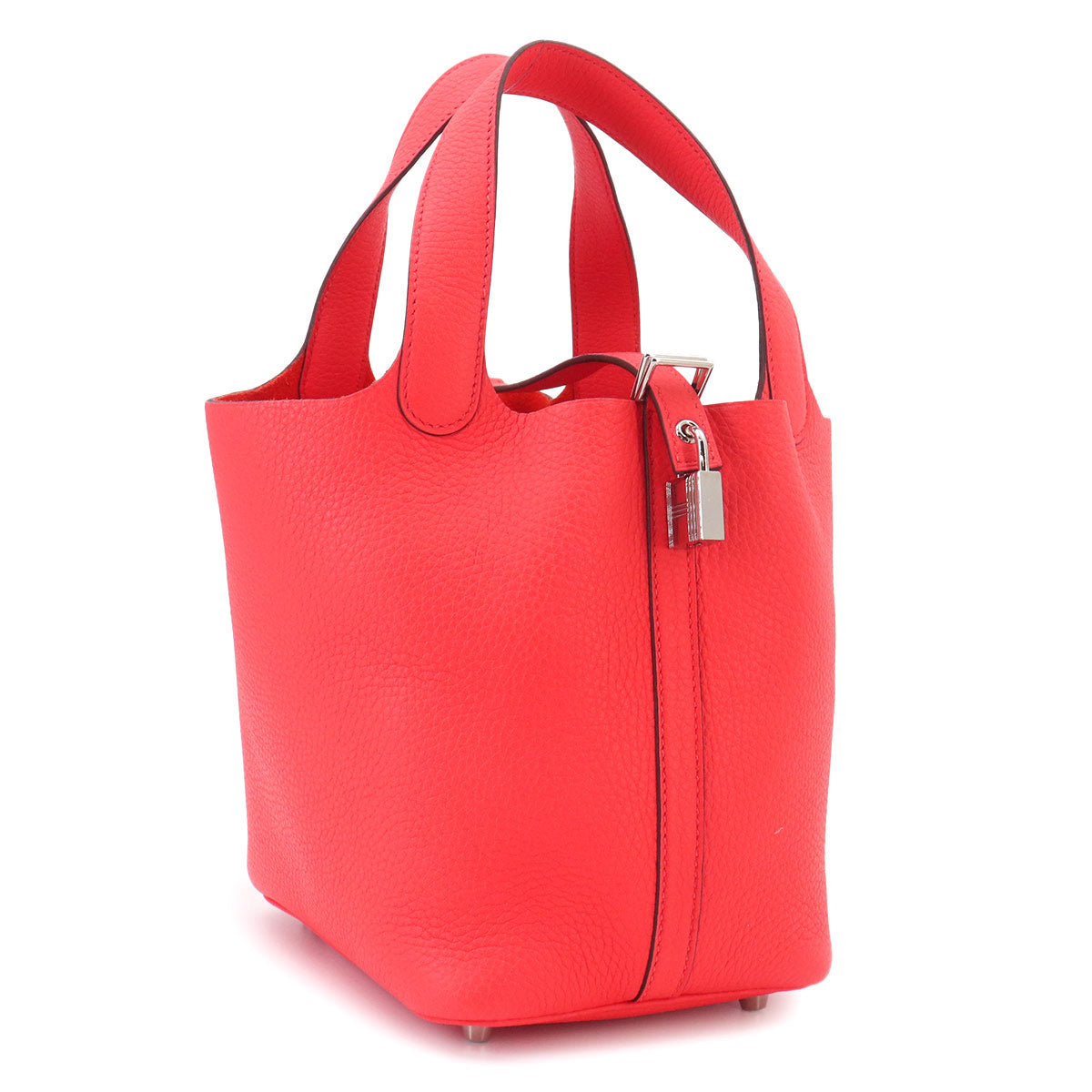 Picotin Lock PM Hand Bag Taurillon Clemence Rose Texese