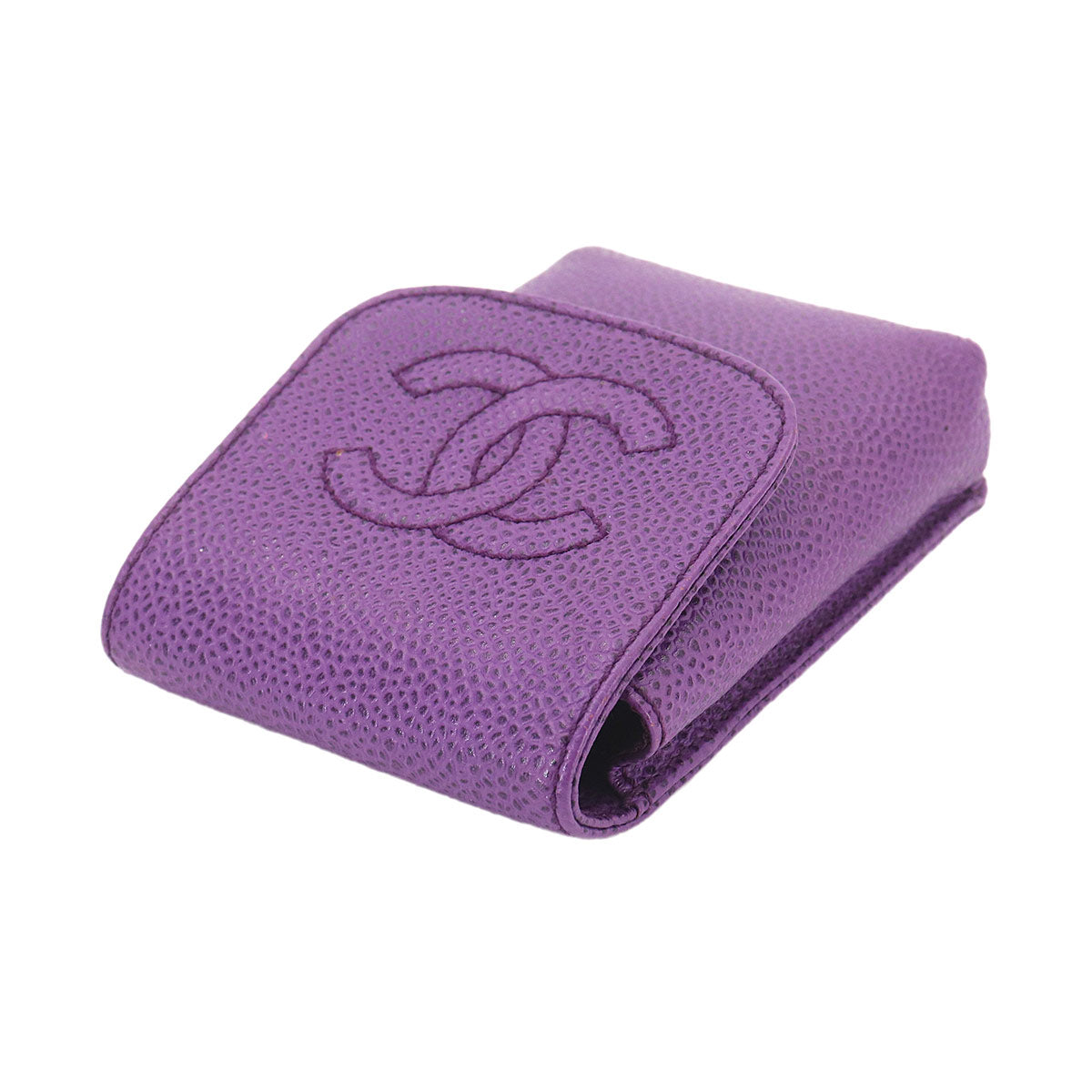 Cavier Skin Cigarette Case Leather Purple A13511 Accessories