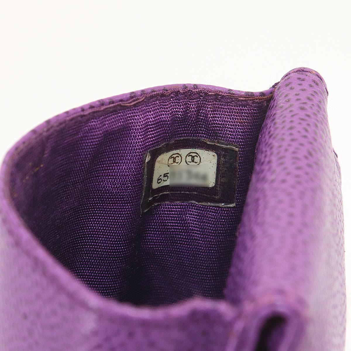 Cavier Skin Cigarette Case Leather Purple A13511 Accessories
