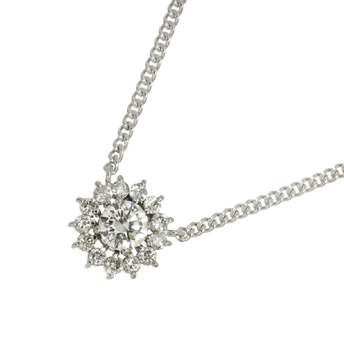 Diamond 0.62ct Necklace Pt Platinum