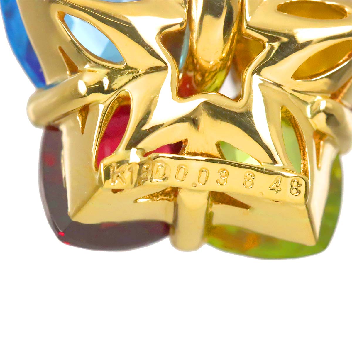 Diamond 0.03ct Multi Stone Pendant 18K YG Yellow Gold 750