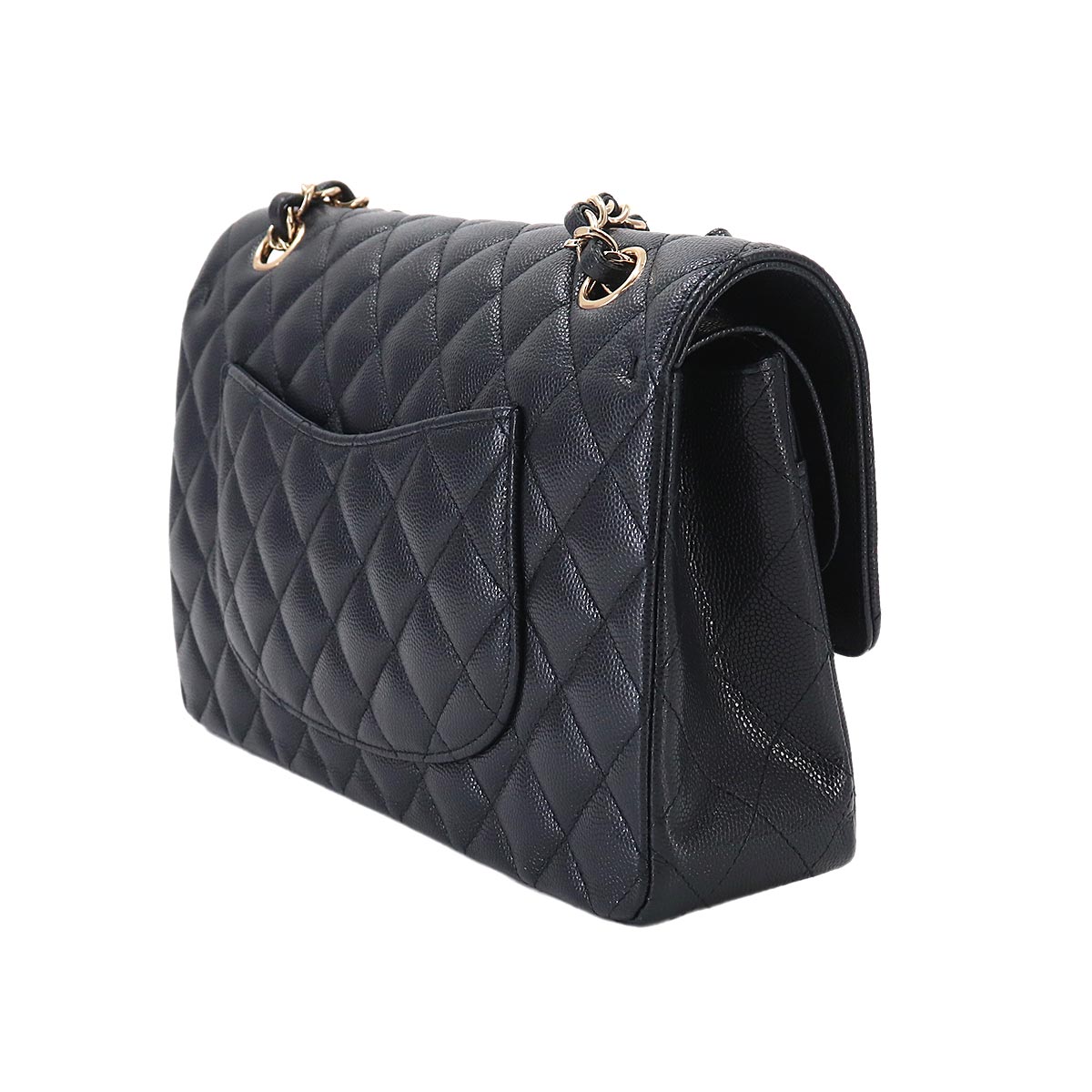 Matelasse 25 Chain Shoulder Bag Leather Navy A01112 Purse