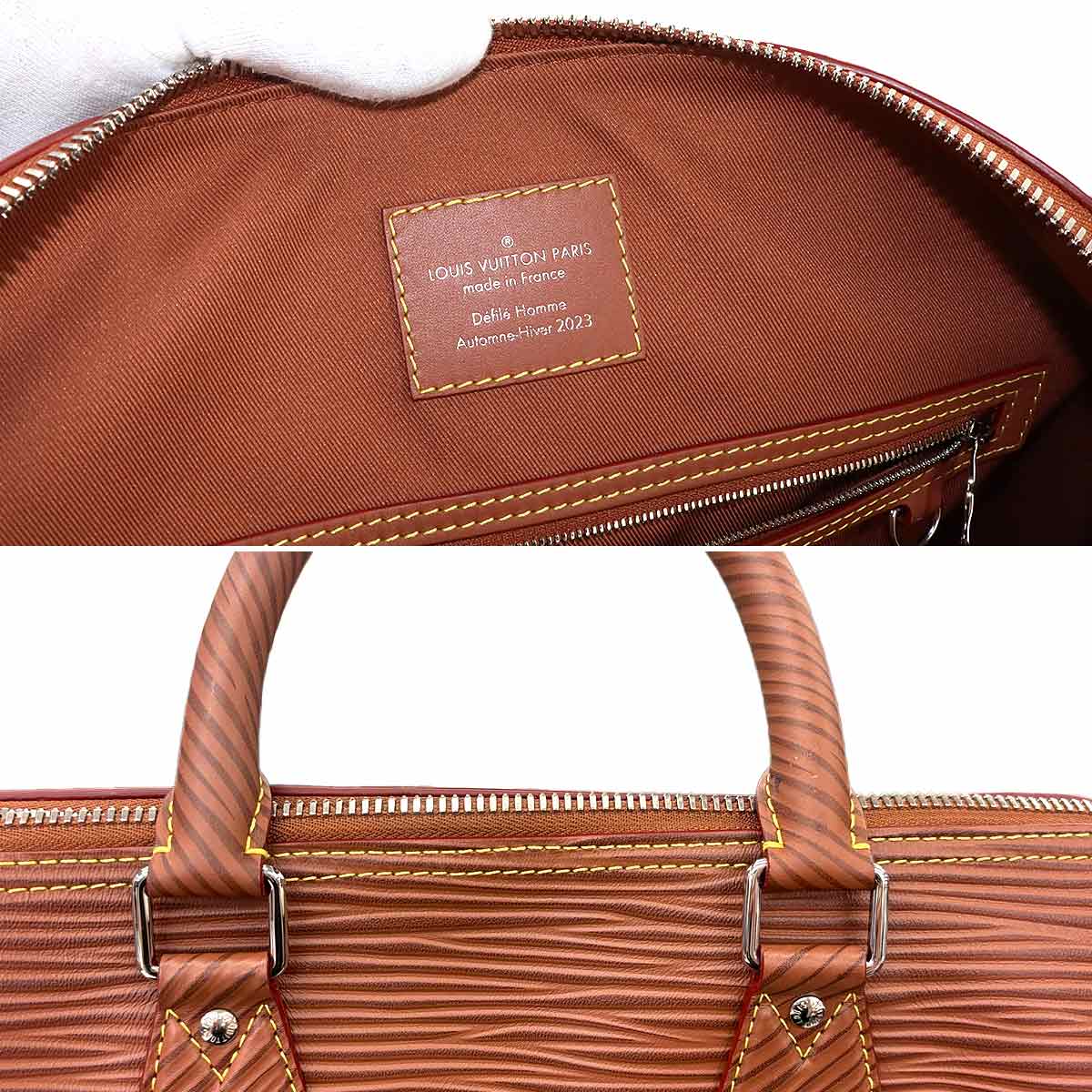 Epi XL Alma Travel GM Hand Shoulder Bag Cognac M23102