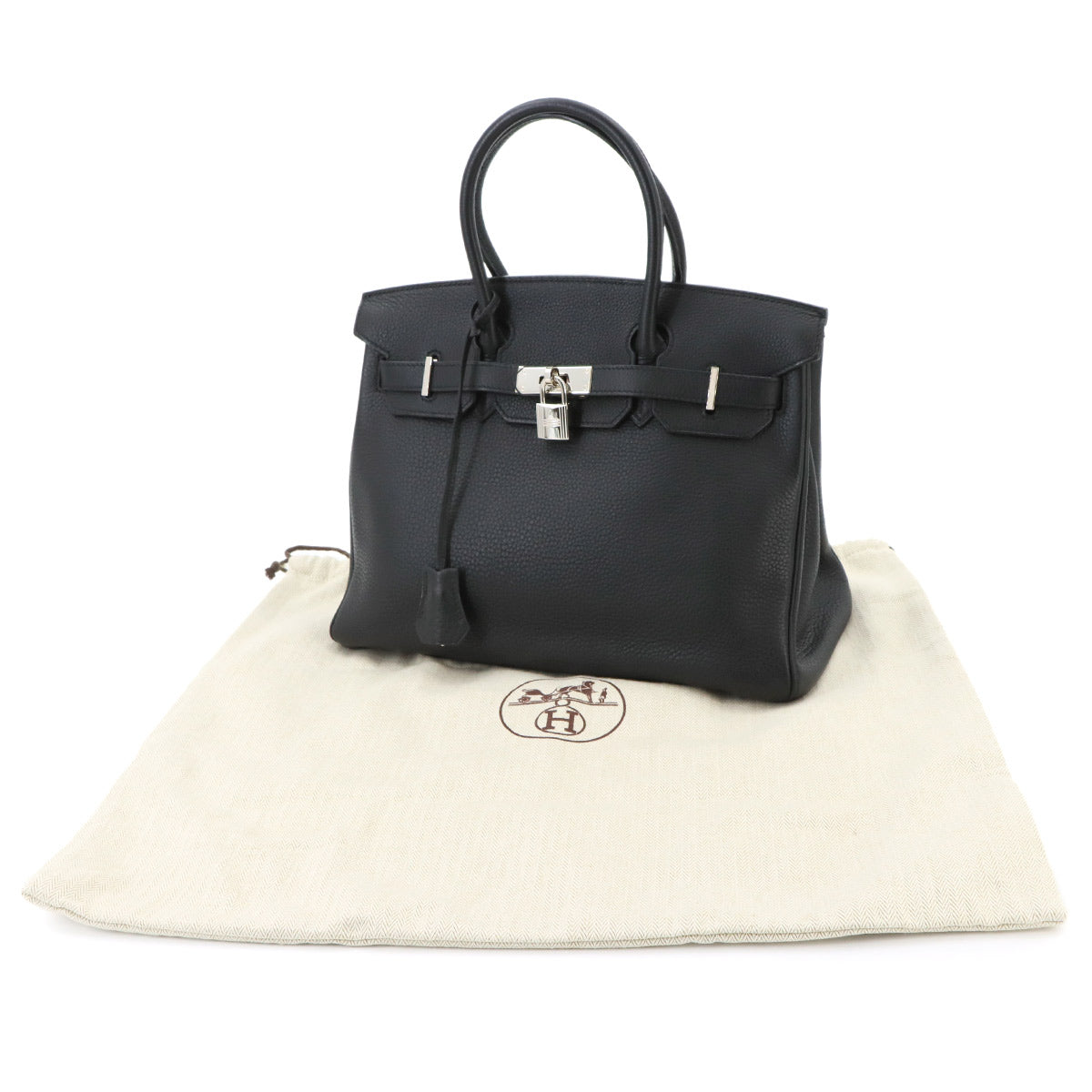 Birkin 30 Veau Togo Black Hand Bag Noir Purse