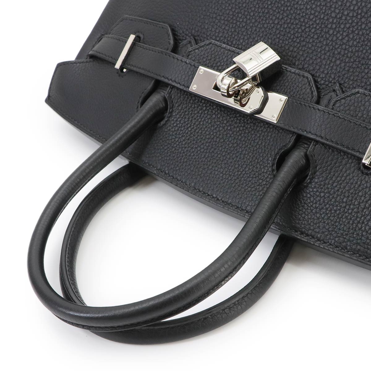 Birkin 30 Veau Togo Black Hand Bag Noir Purse