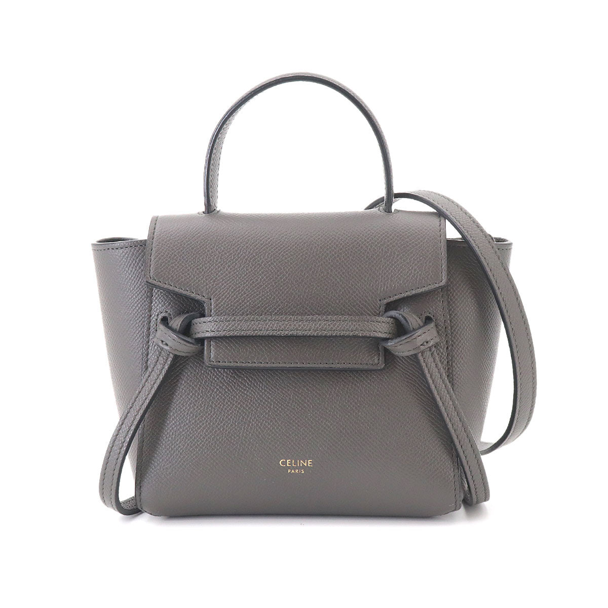 Belt Bag Piko Hand Shoulder Bag Leather Gray 194263