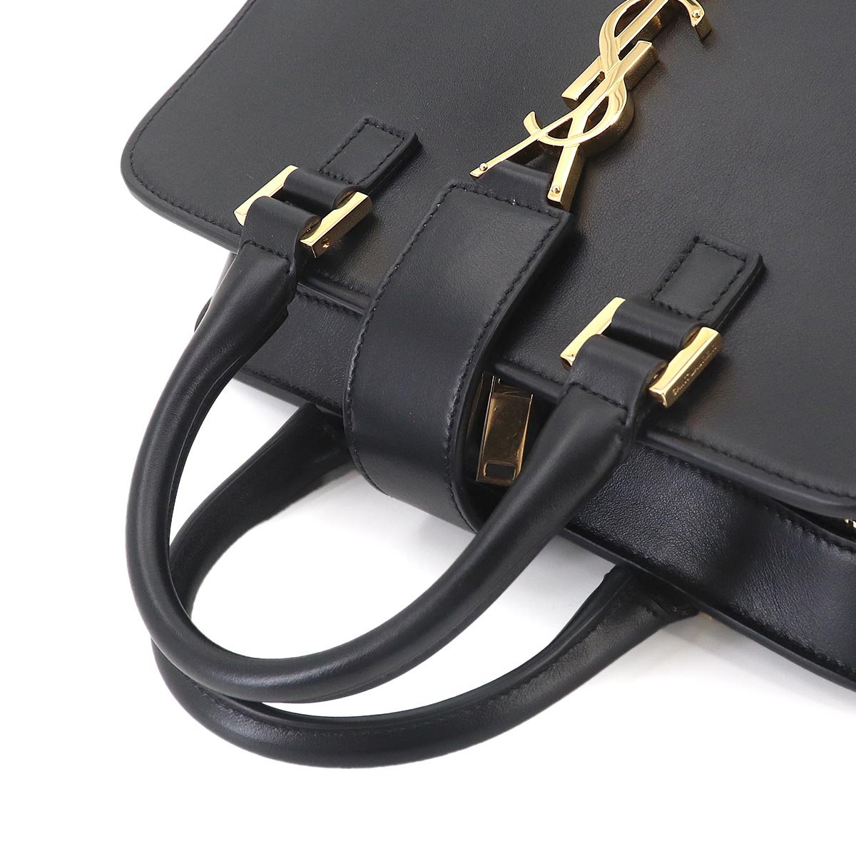 Baby Cabas Hand Shoulder Bag Leather Black 568853