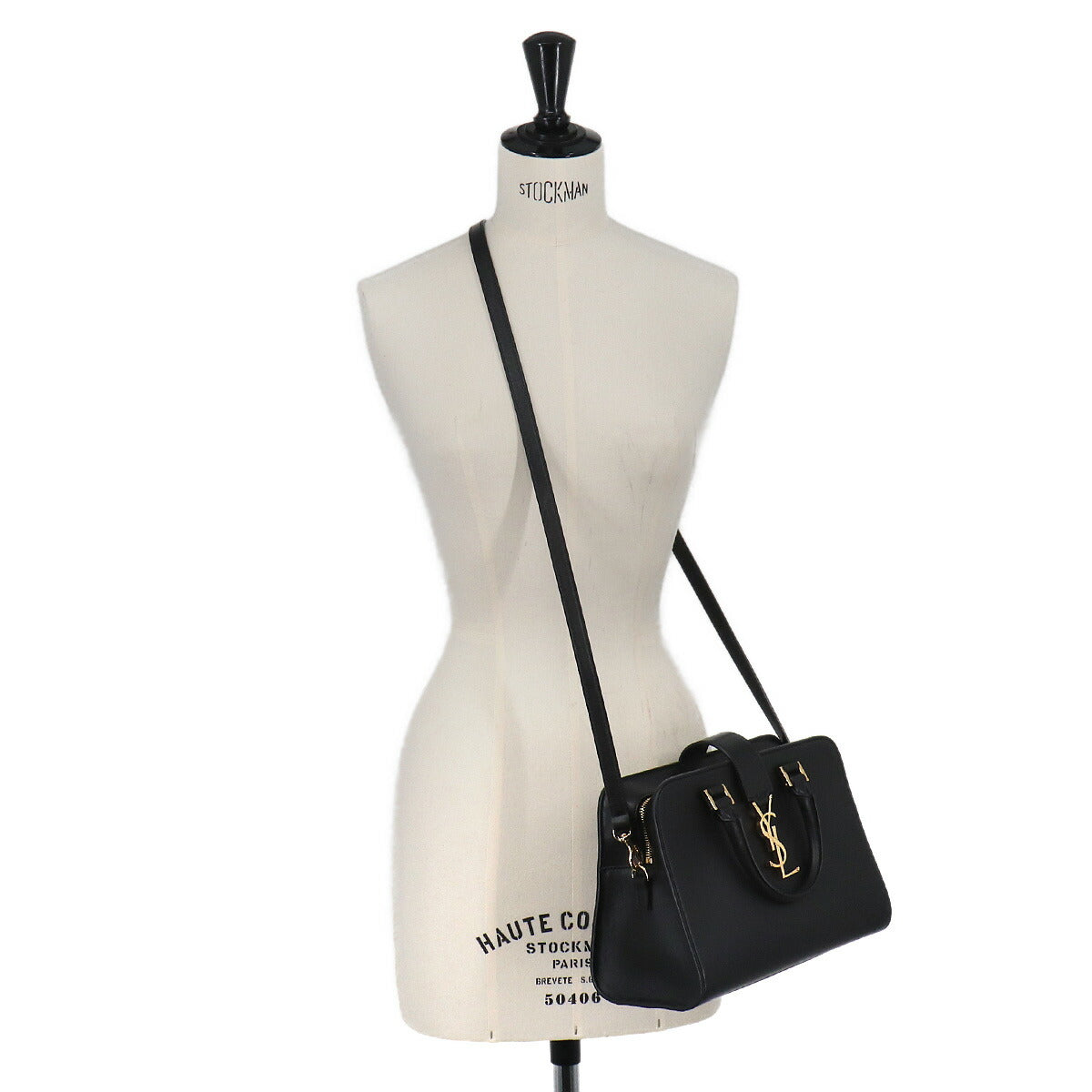 Baby Cabas Hand Shoulder Bag Leather Black 568853