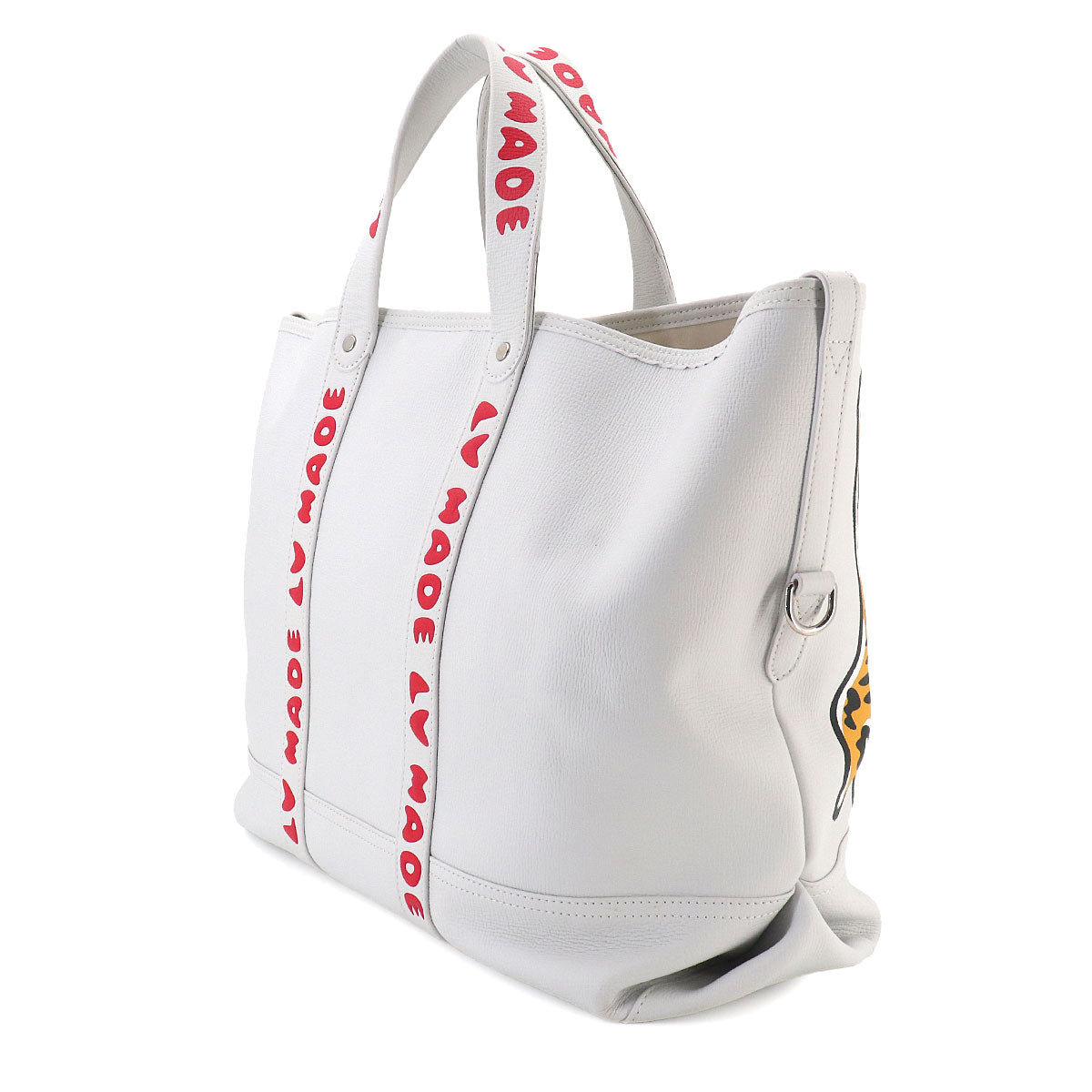 Trolley Tote Shoulder Bag Laether Blanc M59366 NIGO