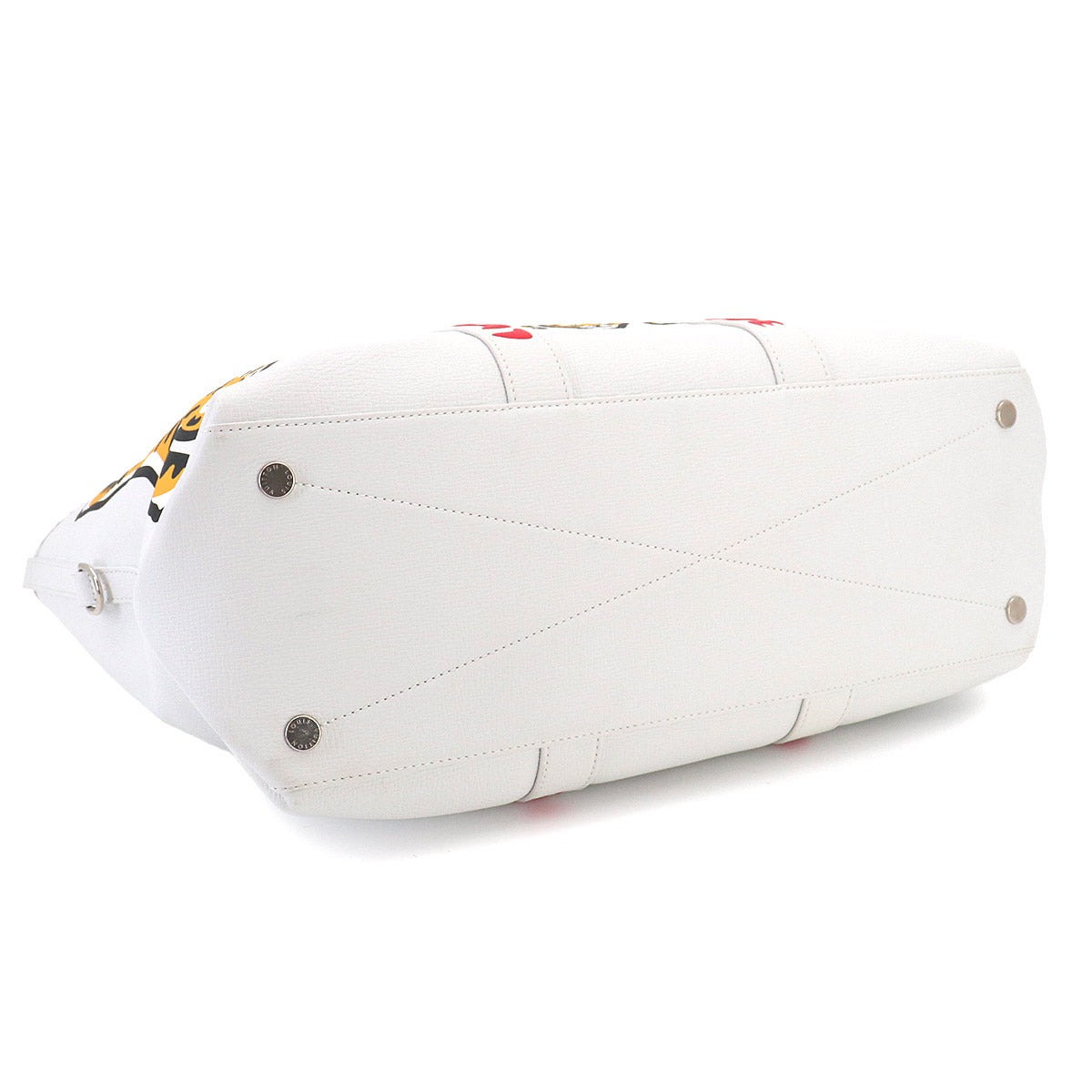 Trolley Tote Shoulder Bag Laether Blanc M59366 NIGO
