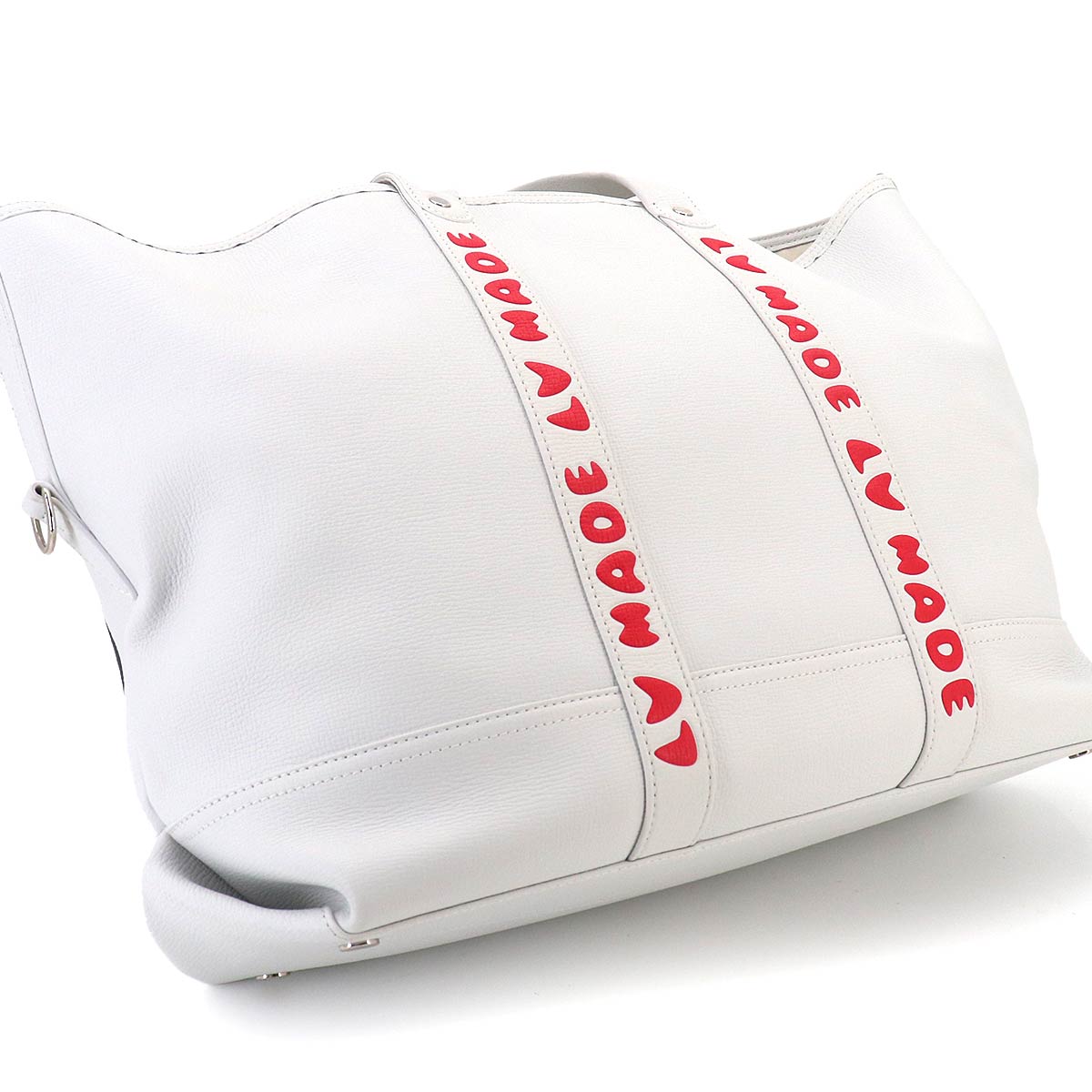 Trolley Tote Shoulder Bag Laether Blanc M59366 NIGO