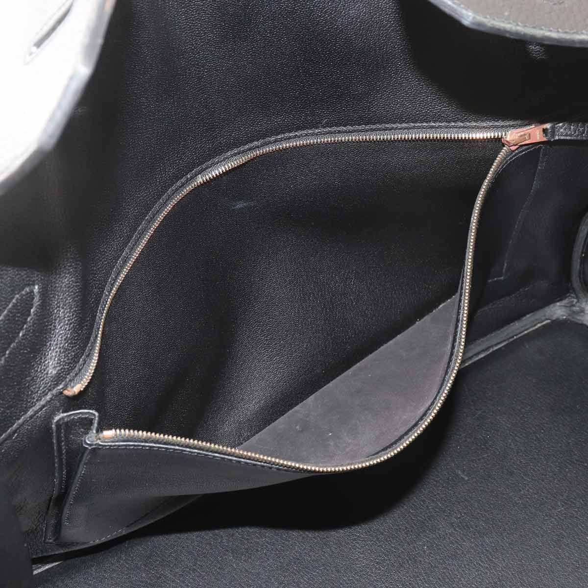 Birkin 40 Ardennes Leather Black Hand Bag Vintage Purse